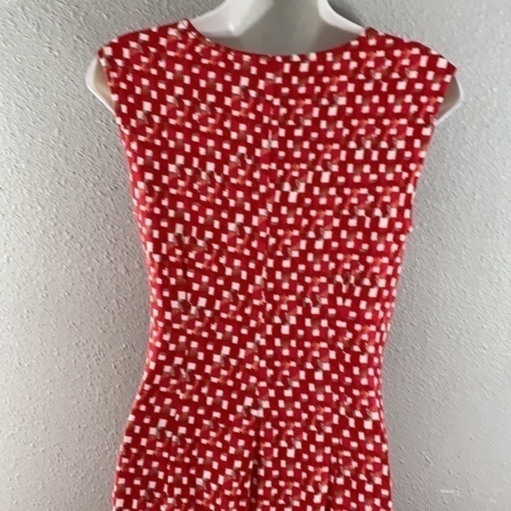 NIC+ZOE Red Printed Sleeveless Sheath Dress - Picture 11 of 12